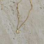 Camille Vintage English Letter Necklace