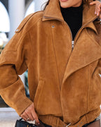 Vintage Suede Drape Jacket - Old Money