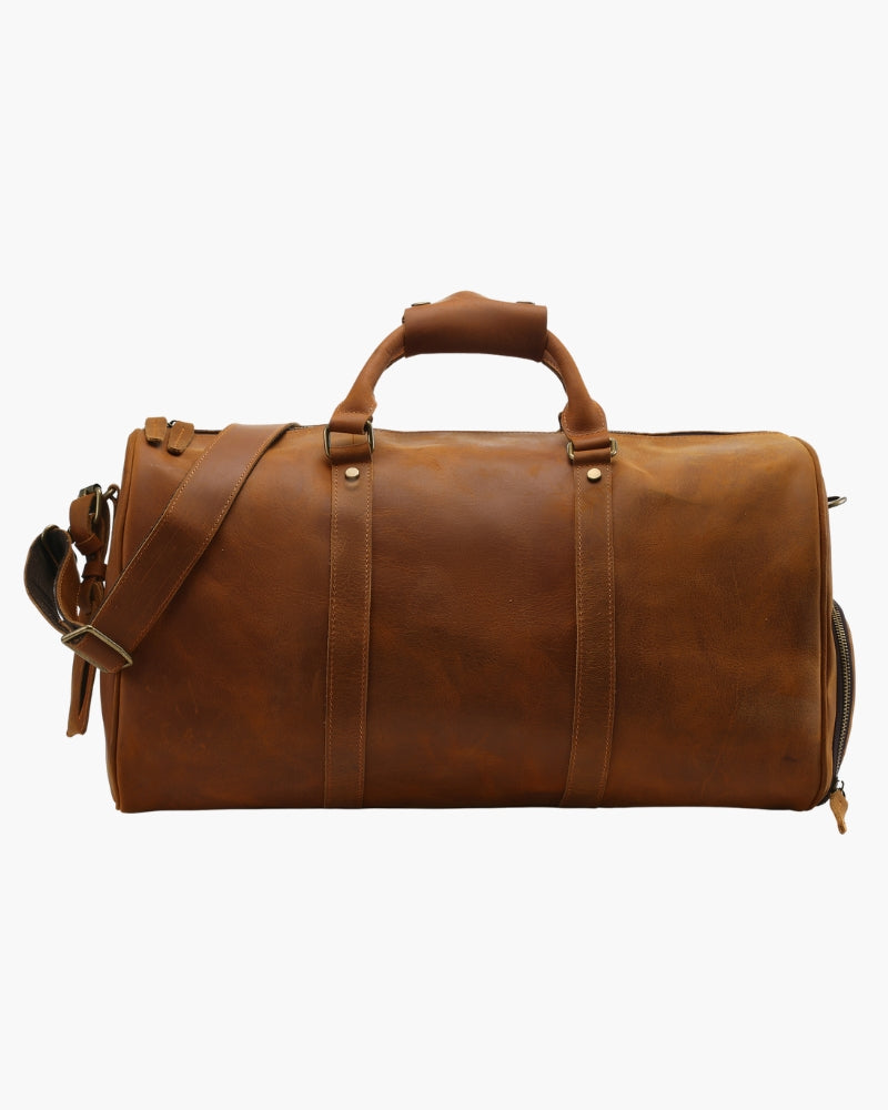 Montague Leather Duffle - Old Money
