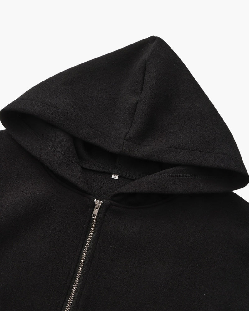 Marlow Wool Zip Coat - Old Money
