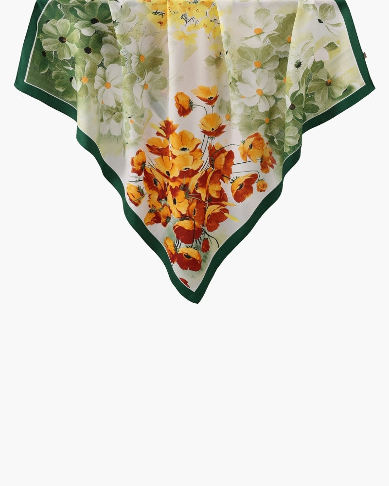 Old Money Impressionist Garden Scarf - Old Money