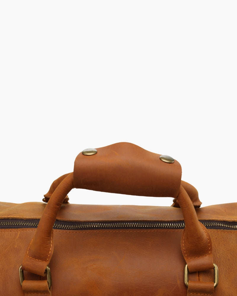 Montague Leather Duffle - Old Money