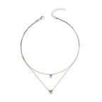 Valén | Elegant Double Layer Heart Pendant Necklace