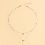 Valén | Elegant Double Layer Heart Pendant Necklace
