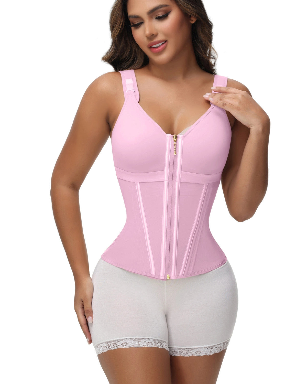 Extreme Latex Corset Waist Vest With Bra - Norezy