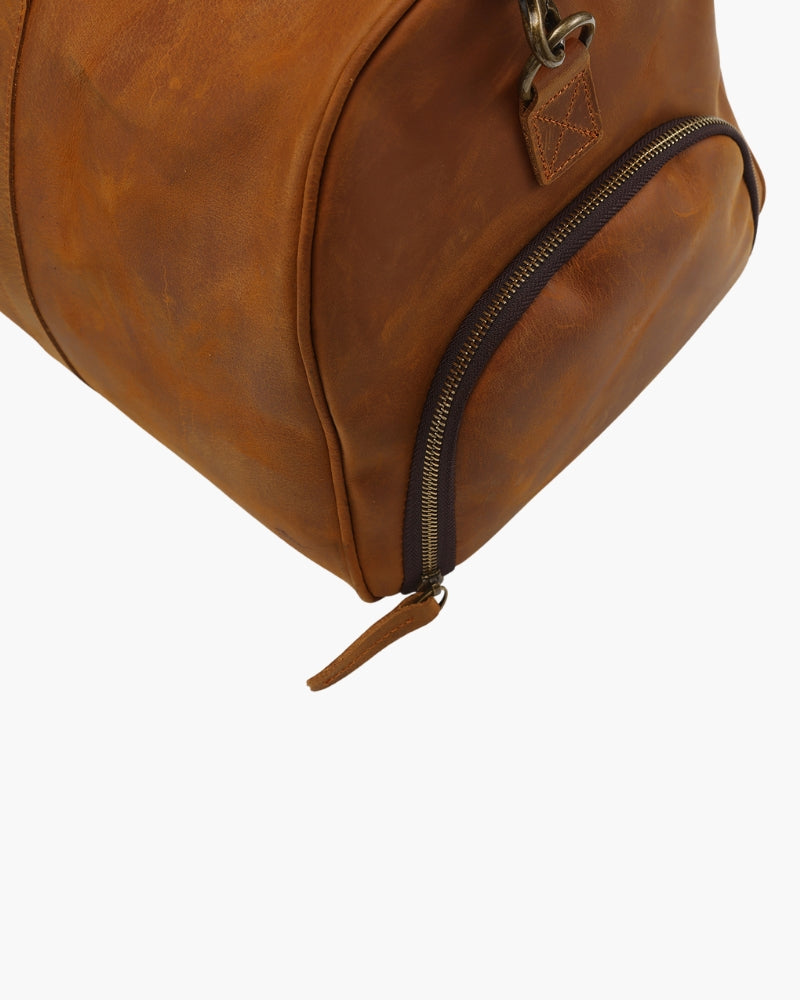 Montague Leather Duffle - Old Money
