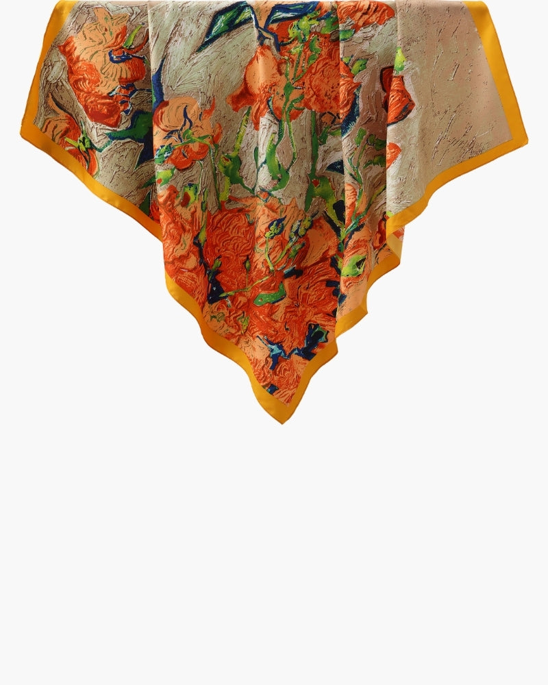 Old Money Impressionist Garden Scarf - Old Money