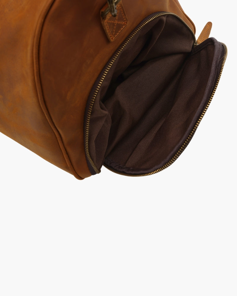 Montague Leather Duffle - Old Money