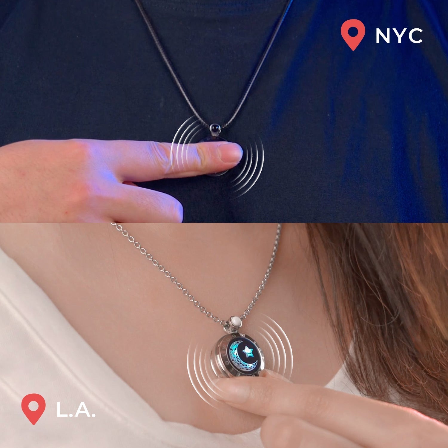 Touch Necklaces Set for Long Distance