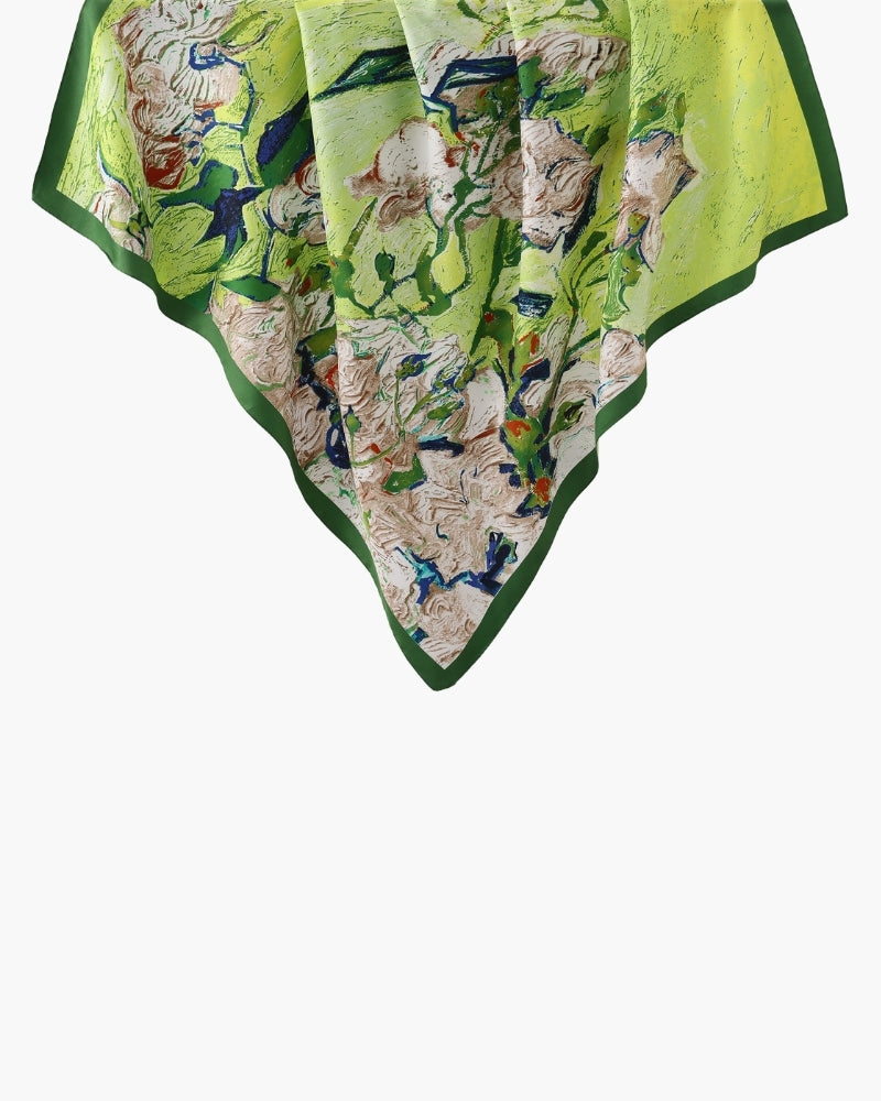 Old Money Impressionist Garden Scarf - Old Money