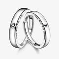 totwoo X Sun&Moon Adjustable Silver Couple Rings