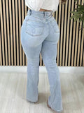 High Rise Belly Control Flare Jeans - Norezy