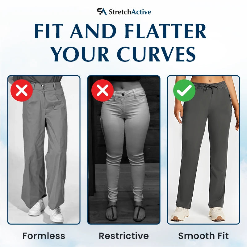 Norezy StretchActive - Women's Ultra Stretch Breathable Casual Pants