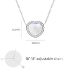 Totwoo Memory NFC Necklace(18K White Gold Plated Silver & Mother of Pearl)