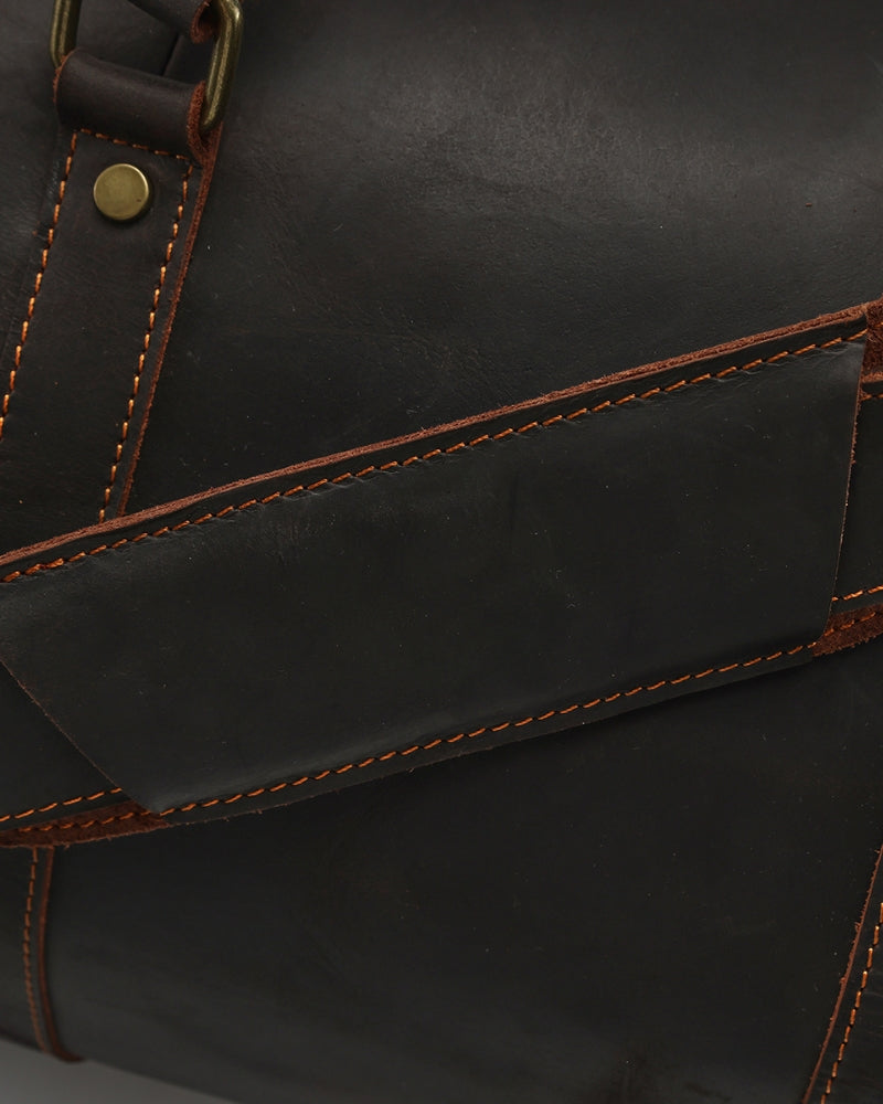 Montague Leather Duffle - Old Money