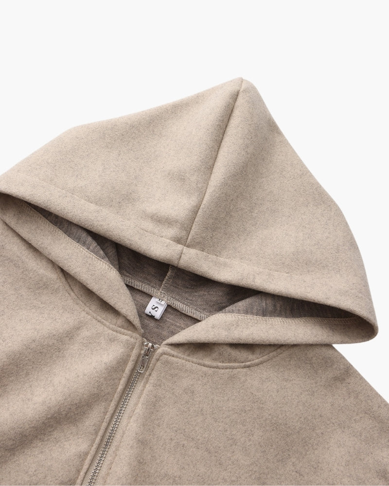 Marlow Wool Zip Coat - Old Money