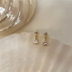 Teardrop Pave Earrings S925