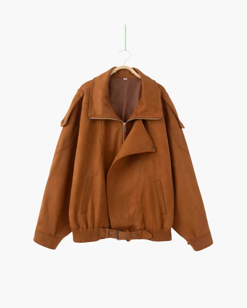 Vintage Suede Drape Jacket - Old Money