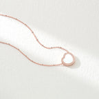 Totwoo Memory Digital Necklace with Spacer Bead Chain(18K Rose Gold Plated Silver+& Mother of Pearl)