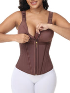 Extreme Latex Corset Waist Vest With Bra - Norezy