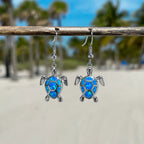 Opal Turtle Earrings
