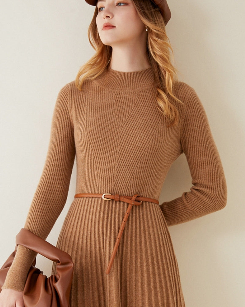 Pure Cashmere Flare Dress - Old Money