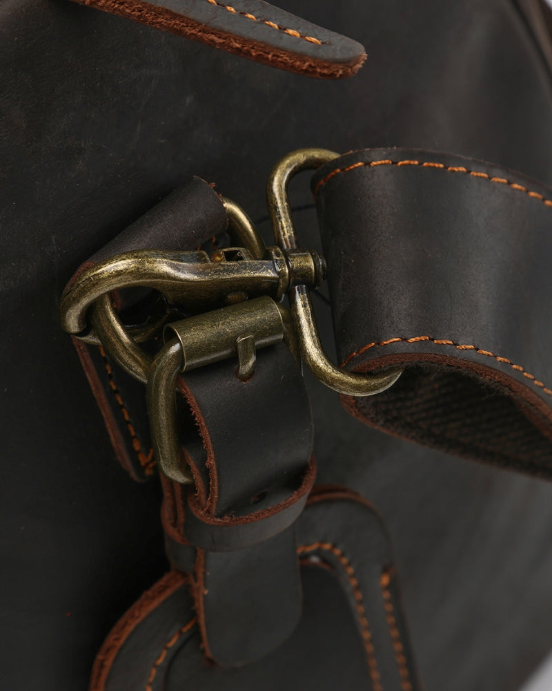 Montague Leather Duffle - Old Money