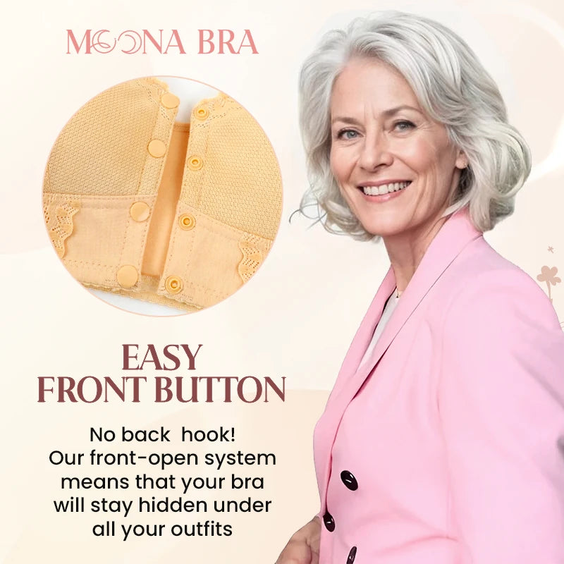 Moona Bra - LAST DAY SALE 80% OFF - Front Closure Breathable Bra for Seniors