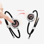 Moon & Star Touch Bracelets with Milan Rope(Black+Black)