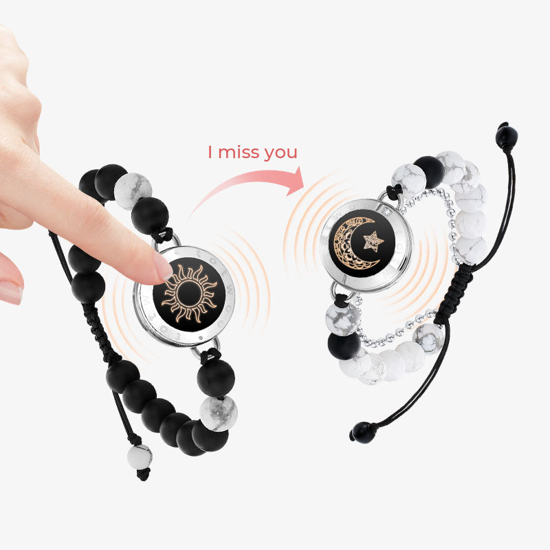 Sun&Moon Touch Bracelets with Matching Beads Single