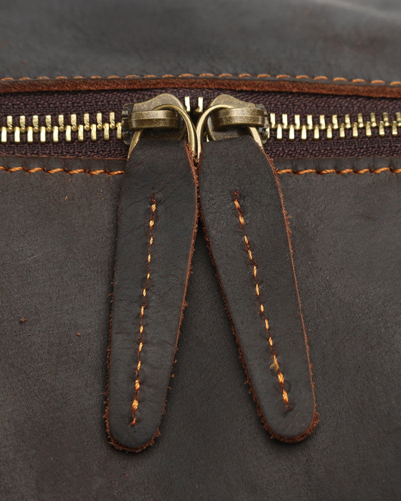 Montague Leather Duffle - Old Money