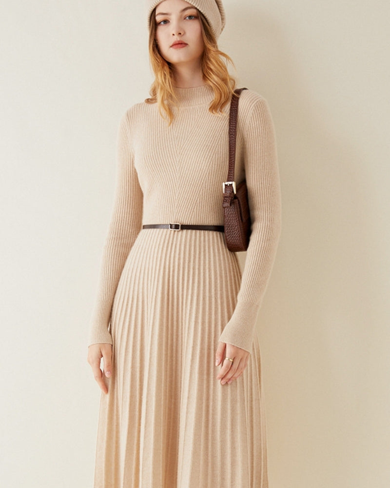 Pure Cashmere Flare Dress - Old Money
