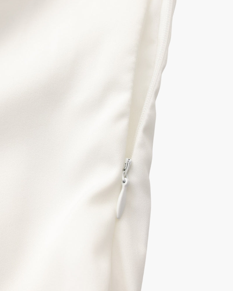 Pearl Button Ruffle Midi Dress - Old Money