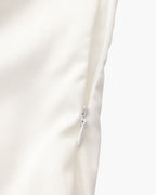 Pearl Button Ruffle Midi Dress - Old Money