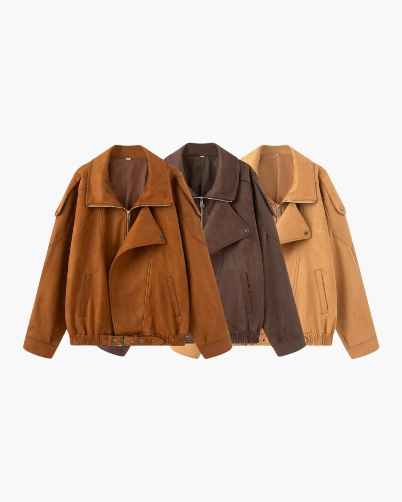 Vintage Suede Drape Jacket - Old Money