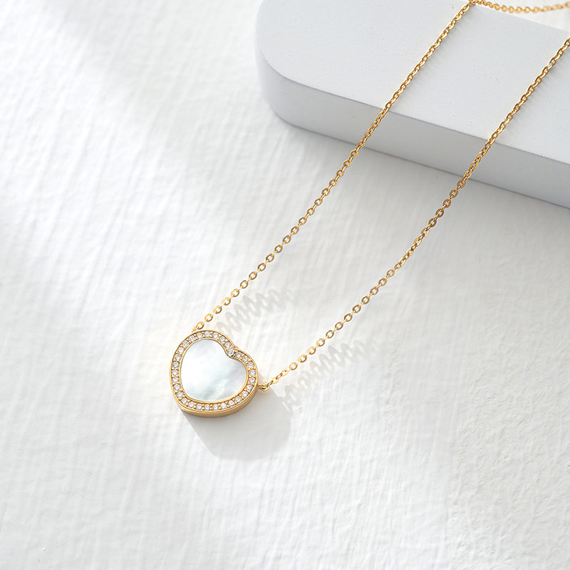 Totwoo MEMORY Digital Locket Heart Necklace(Gold)