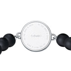 Lunar Glow Touch Bracelets with Rose Quartz and Black Onyx Beads