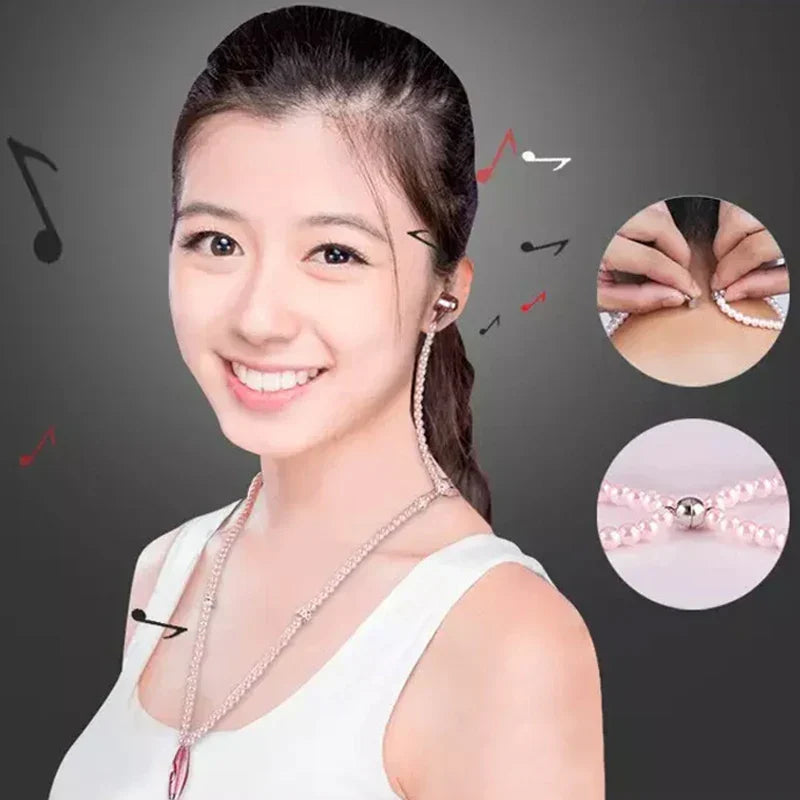 Valén Pearl Necklace Earphones — Elegance in Every Beat