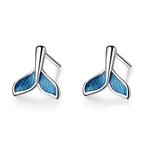 Ocean's Tail Stud Earrings