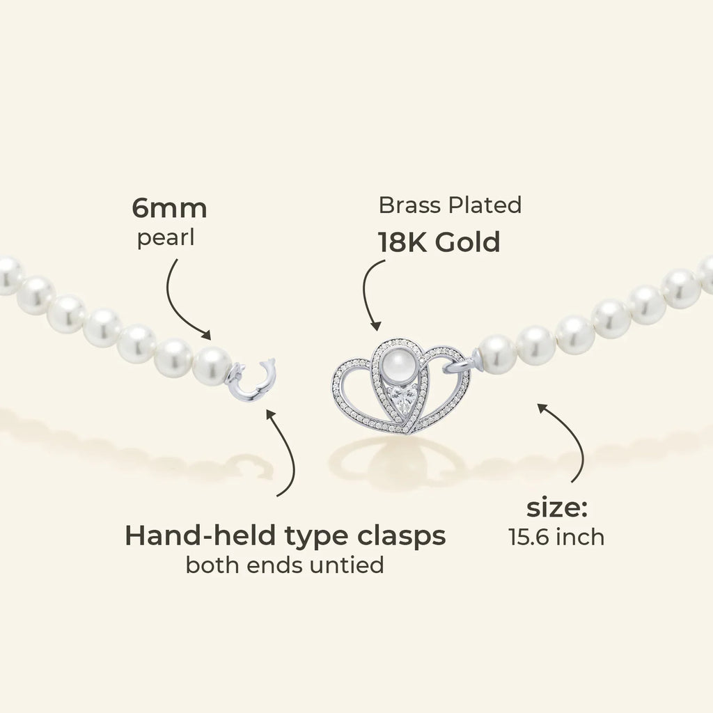 Pearl Picture Necklace with Diamond