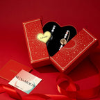 [Connected in Red Gift Packaging] Sun & Moon Touch Bracelets with Phantasmal Beads (Black+Rose Gold)