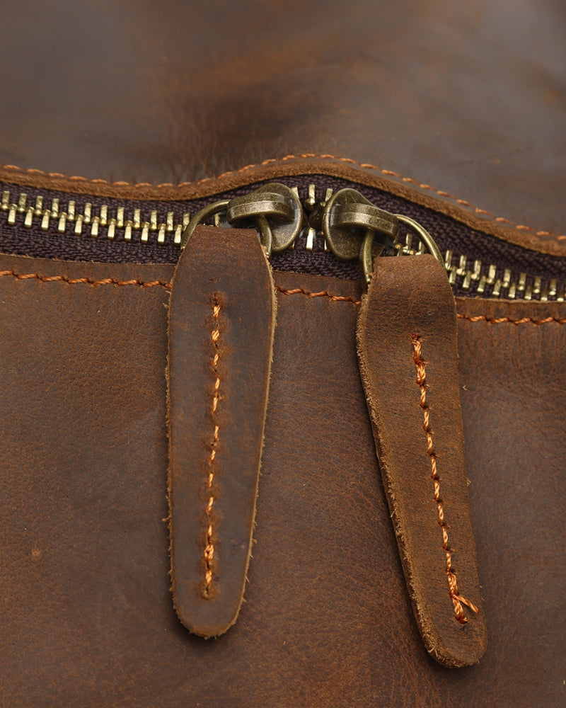 Montague Leather Duffle - Old Money