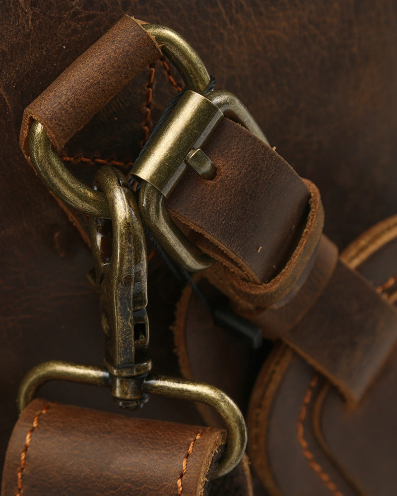 Montague Leather Duffle - Old Money