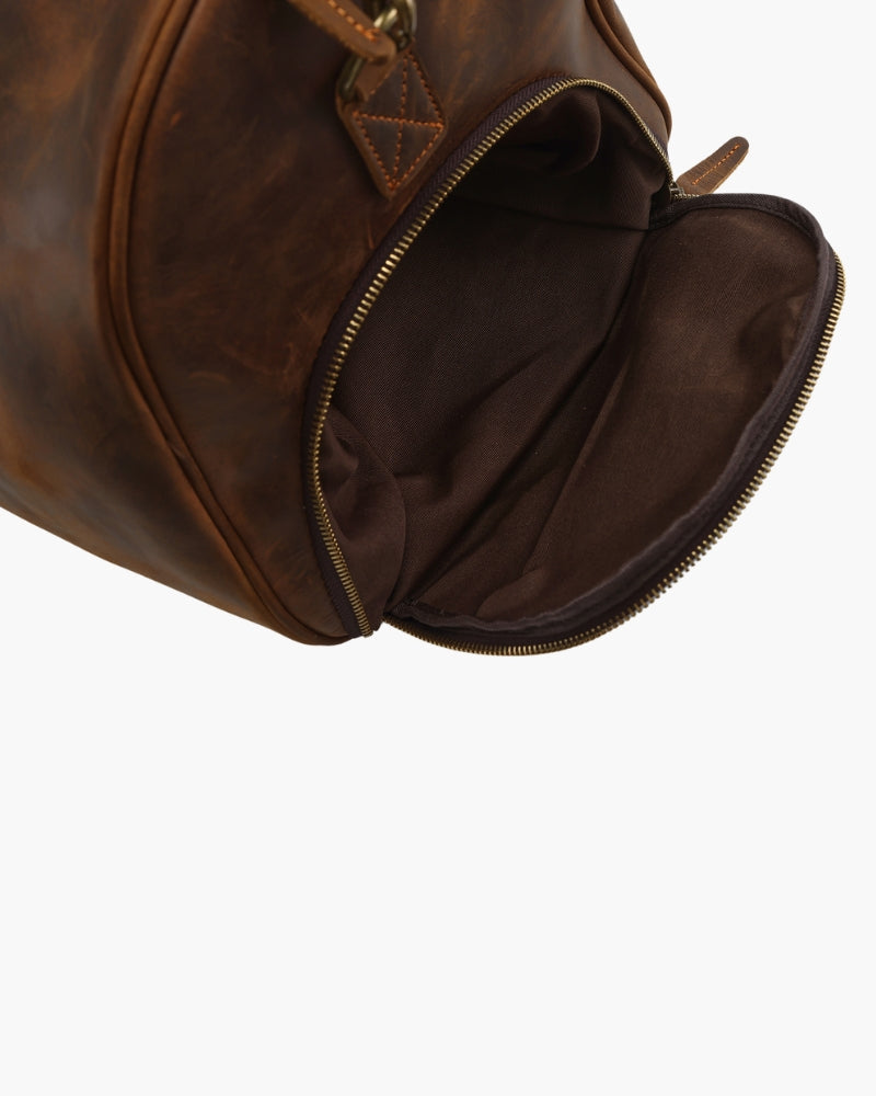 Montague Leather Duffle - Old Money