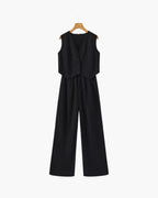 Classy Lady - Linen Two-piece Set - Old Money