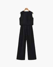 Classy Lady - Linen Two-piece Set - Old Money