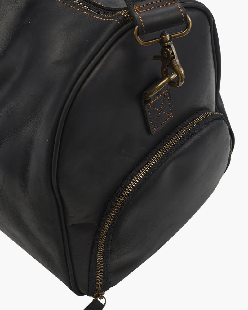 Montague Leather Duffle - Old Money