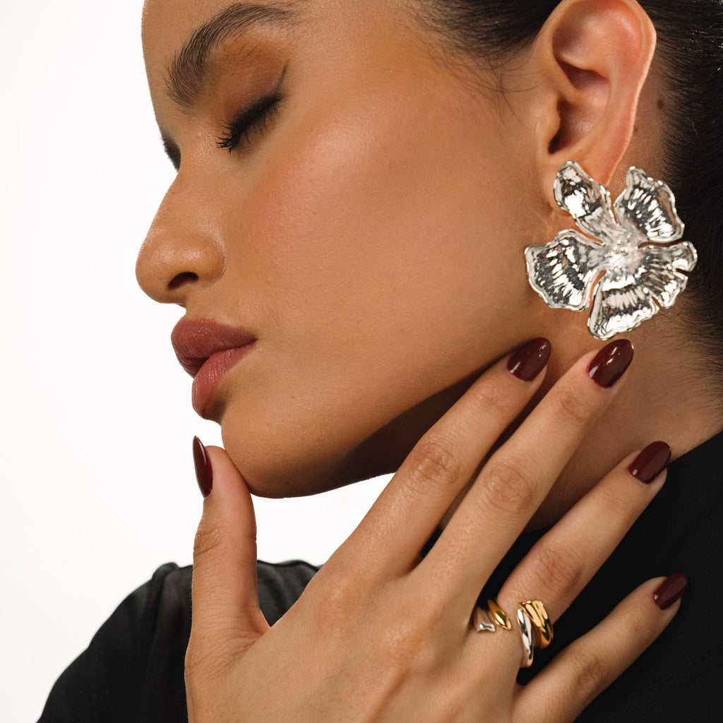 Large Desert Rose Earrings
