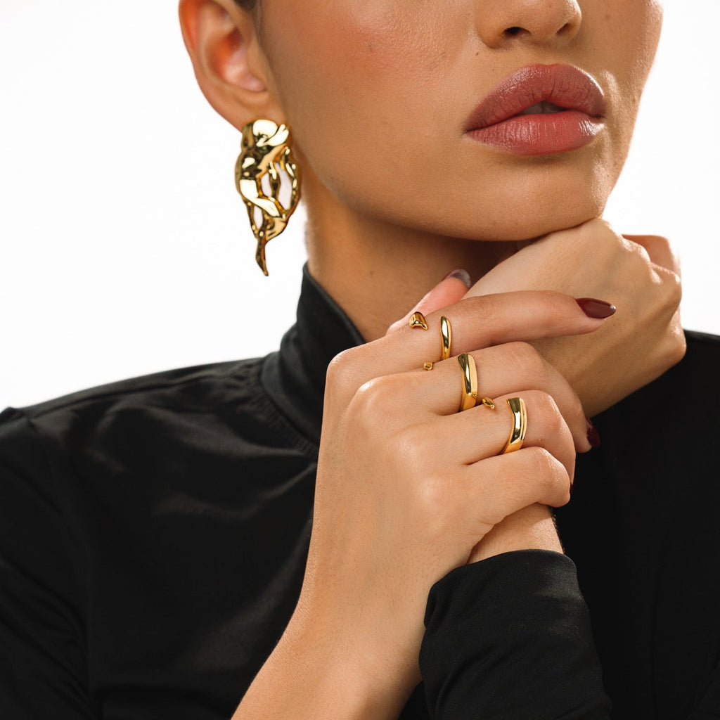 Large Root Earrings