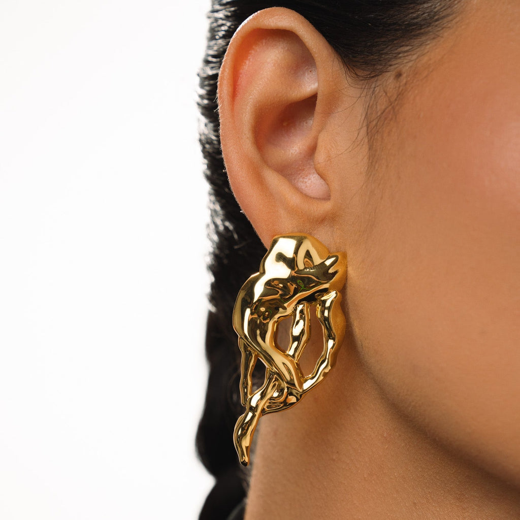 Large Root Earrings